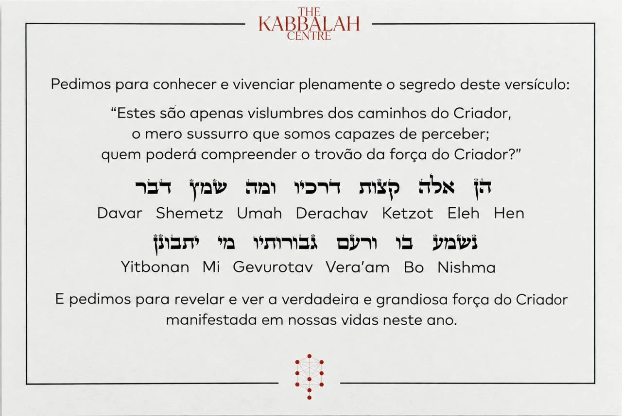 Meditação em português com o verso sobre os vislumbres, o sussurro e o trovão da força do Criador