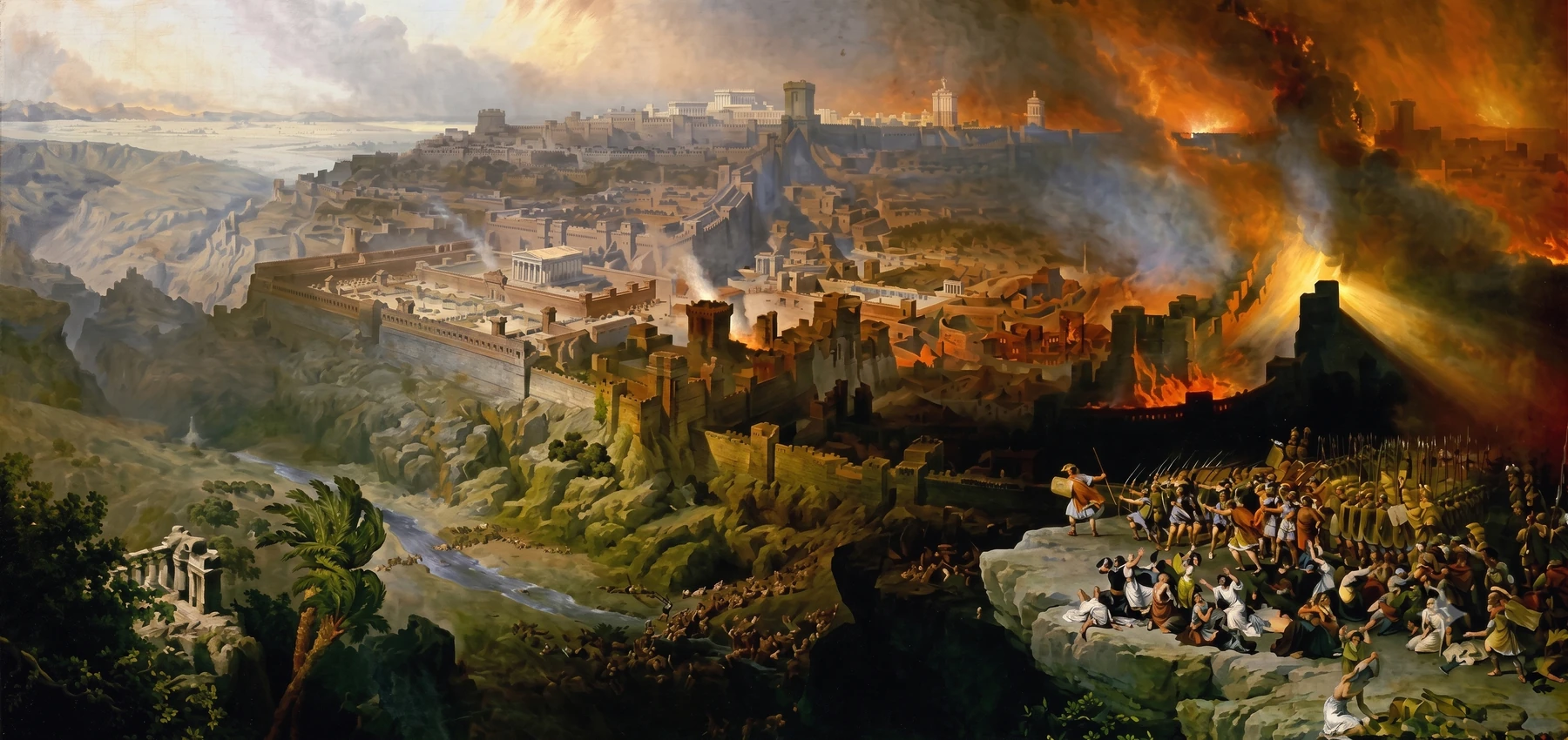 The destruction of Jerusalem, a historical painting