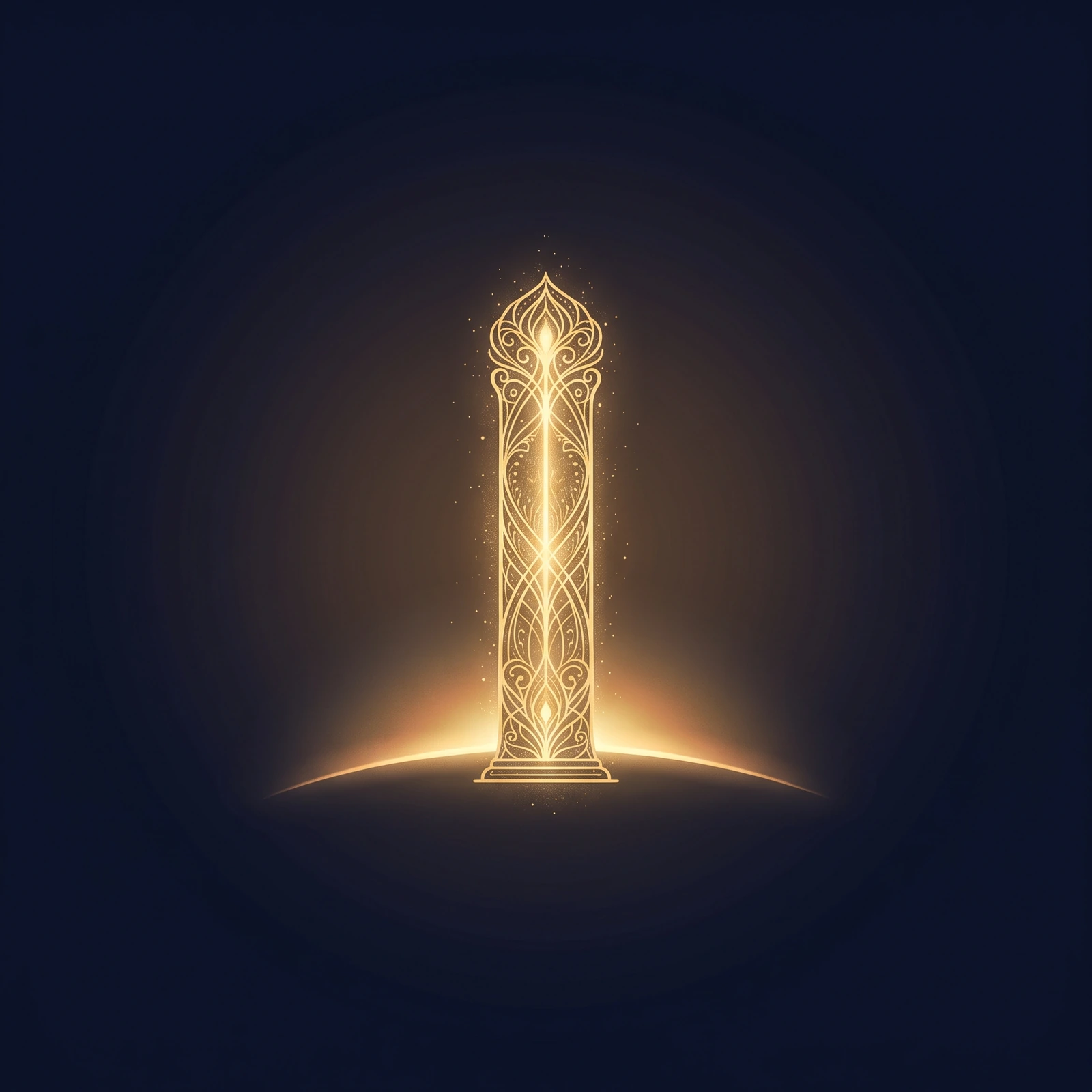 Golden pillar of light
